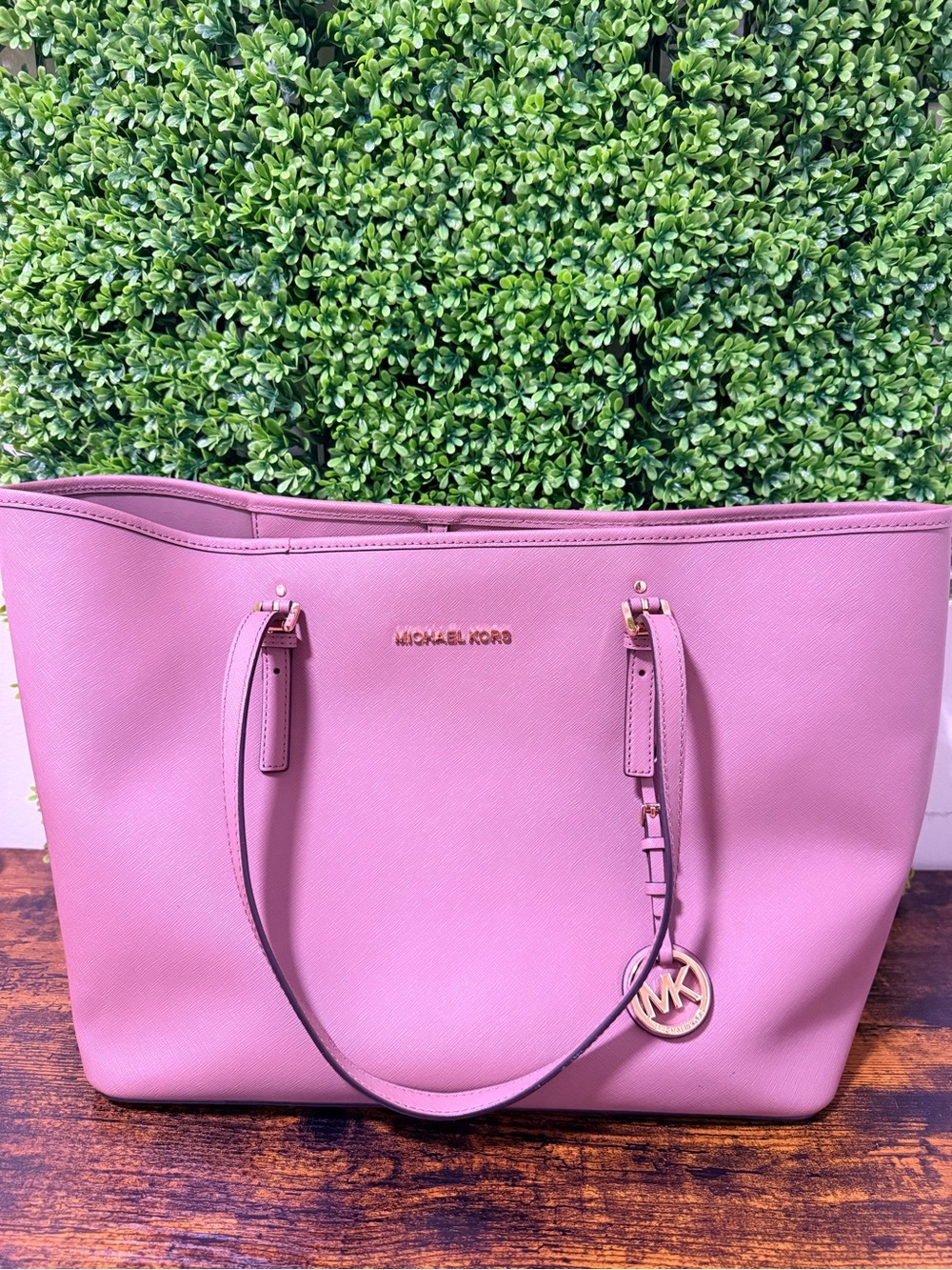 Michael Kors Dusty Pink Saffiano Leather Tote Bag